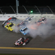 The No. 78 car of Martin Truex Jr., No. 20 of Matt Kenseth, No. 1 of Jamie McMurray, No. 2 of Brad Keselowski, No. 16 of Greg Biffle, No. 10 of Danica Patrick and the No. 3 Austin Dillon bring out the caution in the NASCAR Sprint Cup Series Sprint Unlimited race last Saturday night.